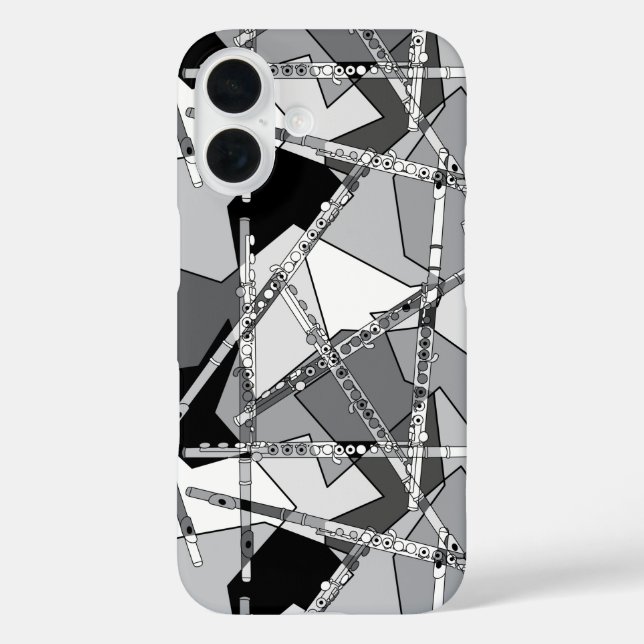 Abstrakte Flöten iPhone 16 Hülle (Rückseite)