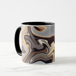 Abstrakte Fluid Harmonie in warmen Erdtönen Tasse