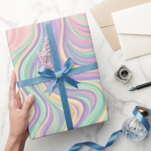 Abstrakte Flussdelta-Pastell-Verpackungspapier Geschenkpapier