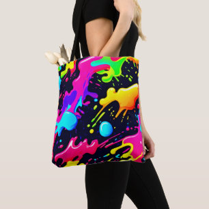 Abstrakte Flüssige Farbexplosion Kunst Tasche