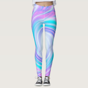 Abstrakte, flüssige Pastellfarben in lila Farbtöne Leggings