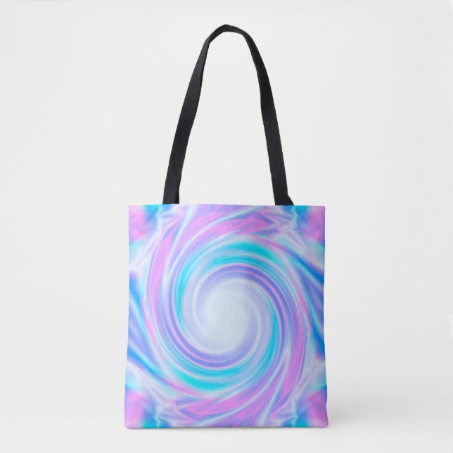 Abstrakte, flüssige Pastellfarben in lila Farbtöne Tasche (Vorderseite)