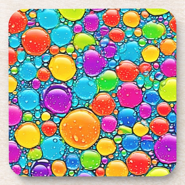 Abstrakte Flüssigkeitstropfen Getränkeuntersetzer (Vorderseite)