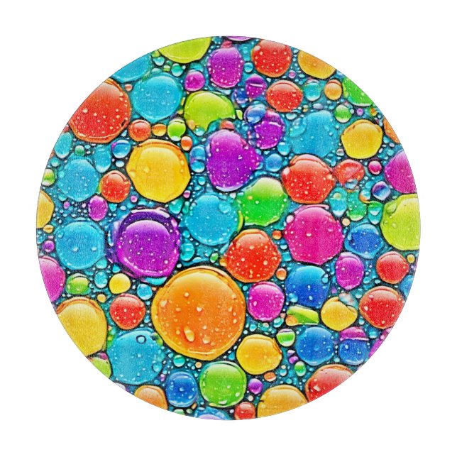 Abstrakte Flüssigkeitstropfen Schneidebrett (Vorderseite)