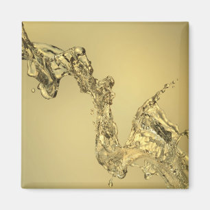 Abstrakte Form, die durch das Abtropfen von Wasser Magnet