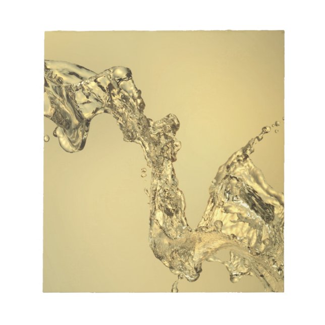 Abstrakte Form, die durch das Abtropfen von Wasser Notizblock (Vorderseite)