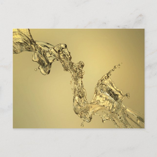 Abstrakte Form gebildet durch das Spritzen des Postkarte (Vorderseite)