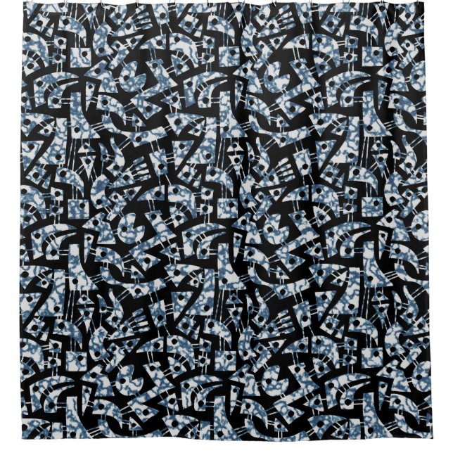 Abstrakte Formen 180318 - Cloud Duschvorhang (Vorderseite)