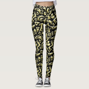 Abstrakte Formen 180318 - Shiny Gold Leggings