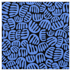 Abstrakte Formen 301122 - Baby Blue on Black Stoff