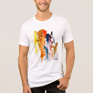 Abstrakte Formen, die aus der Palette der lebenden Tri-Blend Shirt
