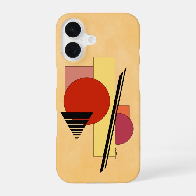 Abstrakte Formen iPhone 16 Hülle (Rückseite)
