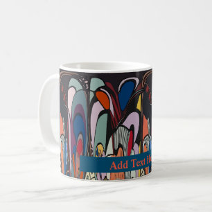 Abstrakte Formen, Matisse Stil, Text hinzufügen, K Kaffeetasse