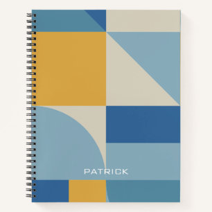 Abstrakte Formen mit mittlerer Geometrie Notizbuch