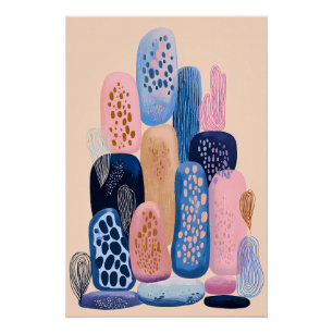 Abstrakte Formen – Moderne bunte Illustration Poster