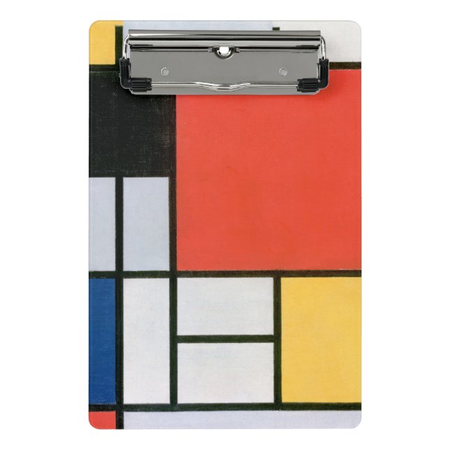 Abstrakte Formen Mondrian Mini Klemmbrett (Vorderseite)