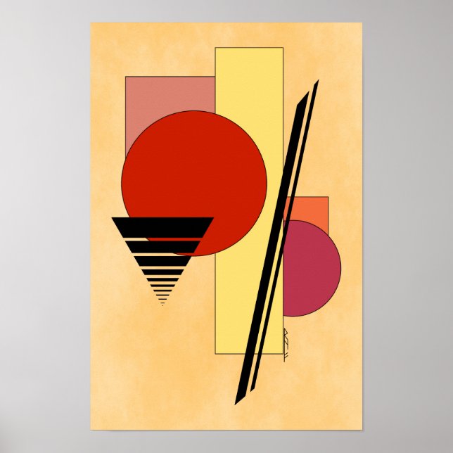 Abstrakte Formen Poster (Vorne)
