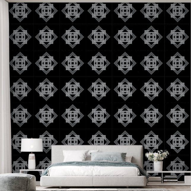 Abstrakte Formen, schwarz und grau Tapete (Schlafzimmer)