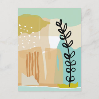 Abstrakte Formen Sommer #Illustration #minimalist Postkarte