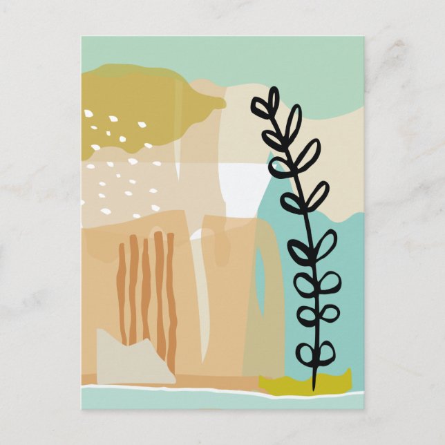 Abstrakte Formen Sommer #Illustration #minimalist Postkarte (Vorderseite)