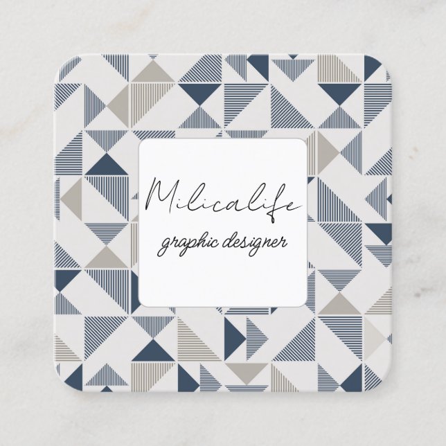 Abstrakte Formulare, Visitenkarte für Social Media (Vorderseite)