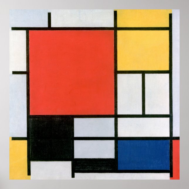 ABSTRAKTE FORMULIERTE MONDRIAN POSTER (Vorne)