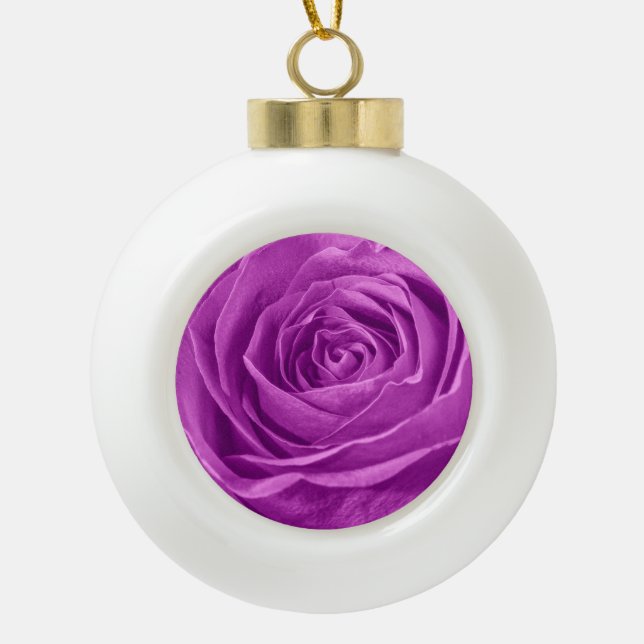 Abstrakte Fotografie einer Orchidee farbigen Rose Keramik Kugel-Ornament (Vorderseite)