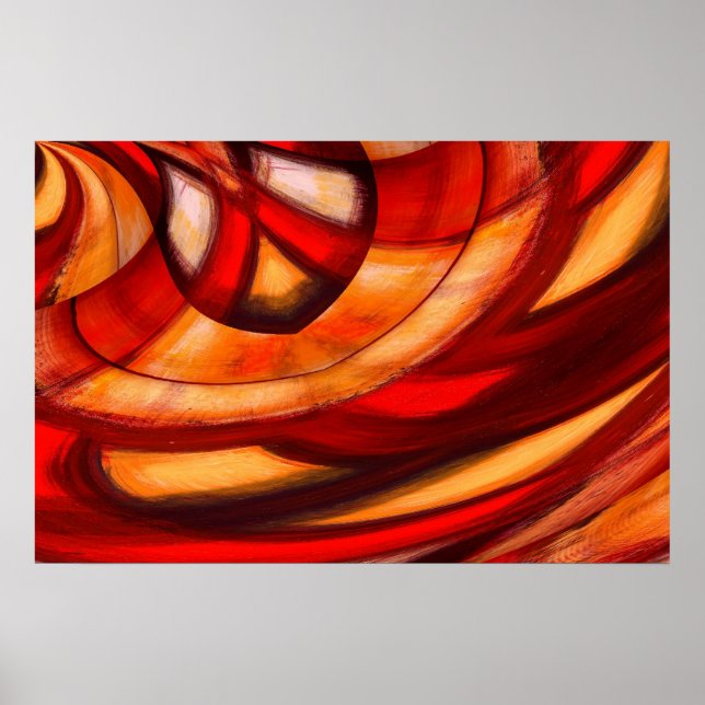 Abstrakte Fraktal Circles Poster Print (Vorne)