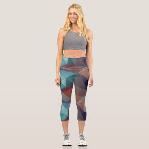 Abstrakte Fraktal-Kunst Capri Leggings