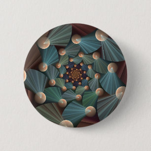 Abstrakte Fraktal Kunst mit tiefbraunem Schiefer B Button