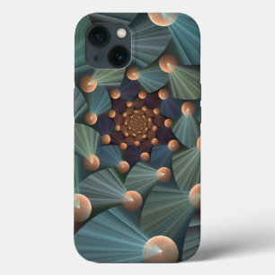 Abstrakte Fraktal Kunst mit tiefbraunem Schiefer B Case-Mate iPhone Hülle