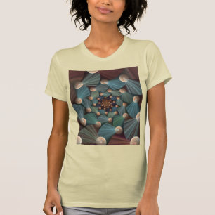 Abstrakte Fraktal Kunst mit tiefbraunem Schiefer B T-Shirt