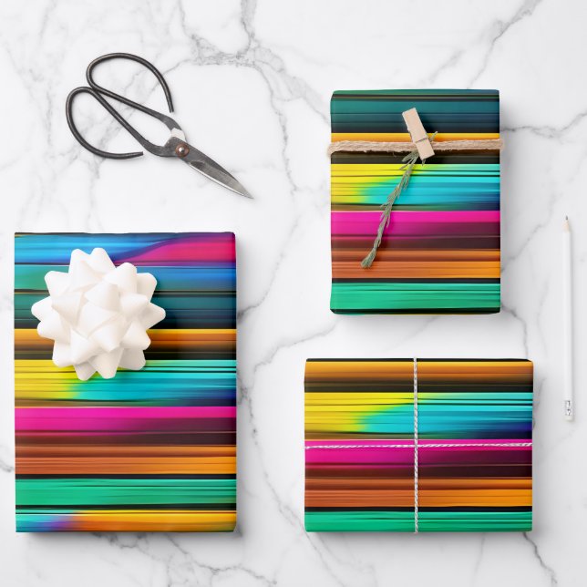 Abstrakte Fraktal-Textur Geschenkpapier Set (Vorderseite)
