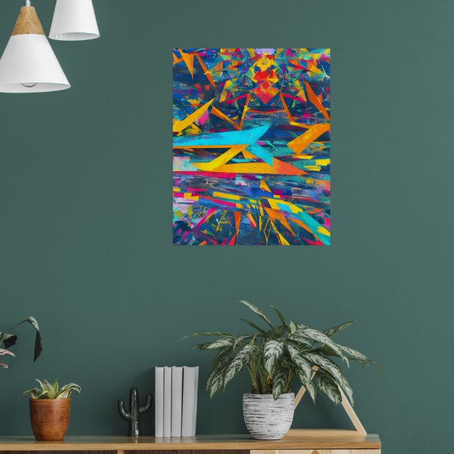 Abstrakte Fraktal-Textur Poster (Wohnzimmer 1)