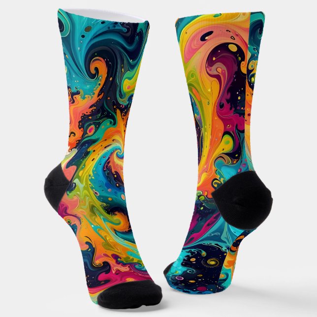 Abstrakte Fraktal-Textur Socken (Gewinkelt)