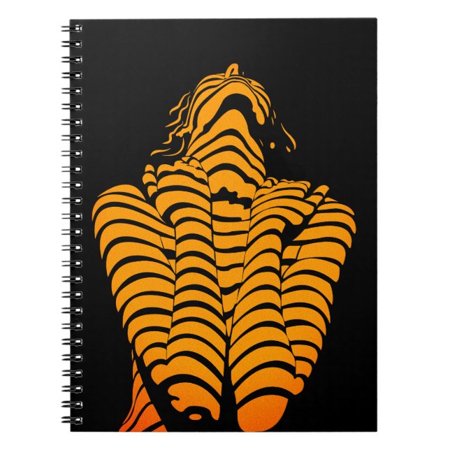 Abstrakte Frau Expressive Moderne Silhouette Notizblock (Vorderseite)