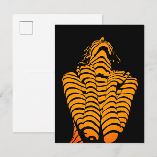 Abstrakte Frau Expressive Moderne Silhouette Postkarte
