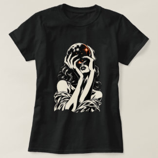 Abstrakte Frau Rücken Moderne Grafik Kunst T-Shirt