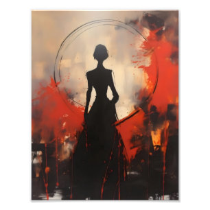 Abstrakte Frau Silhouette Fotodruck