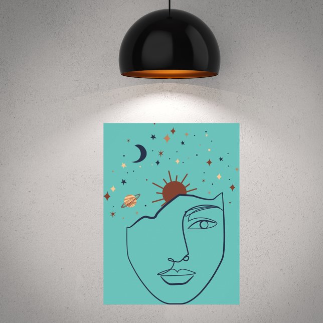 Abstrakte Frau und Sterne Poster (Von Creator hochgeladen)