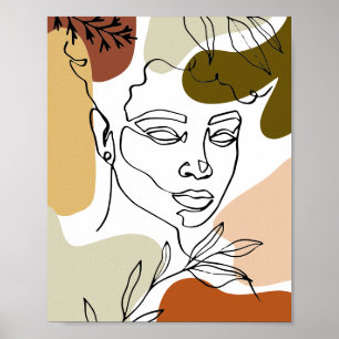 Abstrakte Frauen sehen sich modernen Kunstdrucken  Poster