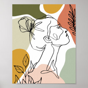 Abstrakte Frauen sehen sich modernen Kunstdrucken  Poster