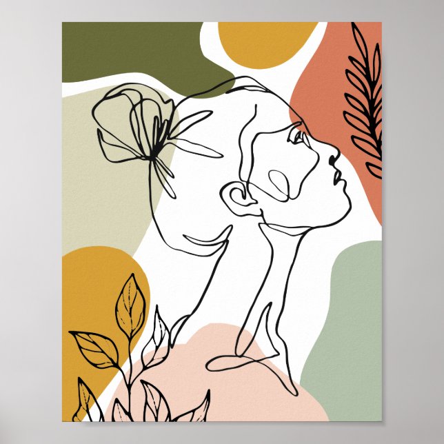 Abstrakte Frauen sehen sich modernen Kunstdrucken  Poster (Vorne)