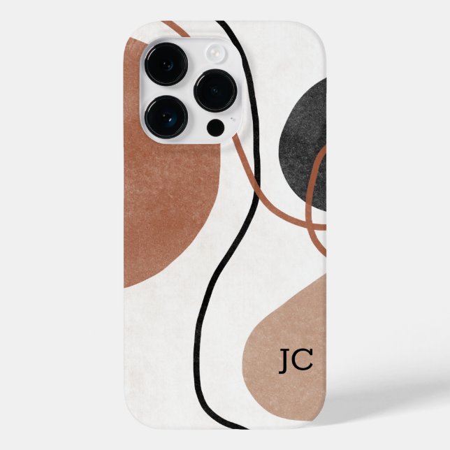 Abstrakte Freeform-Formen - braun und schwarz Case-Mate iPhone 14 Pro Hülle (Rückseite)