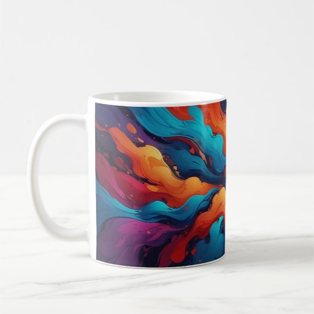Abstrakte Frische Farben Tasse Pop Art (Links)