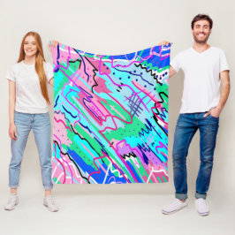 Abstrakte Frühjahrslandschaft Fleecedecke