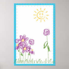 Abstrakte Frühlingsblumen Poster