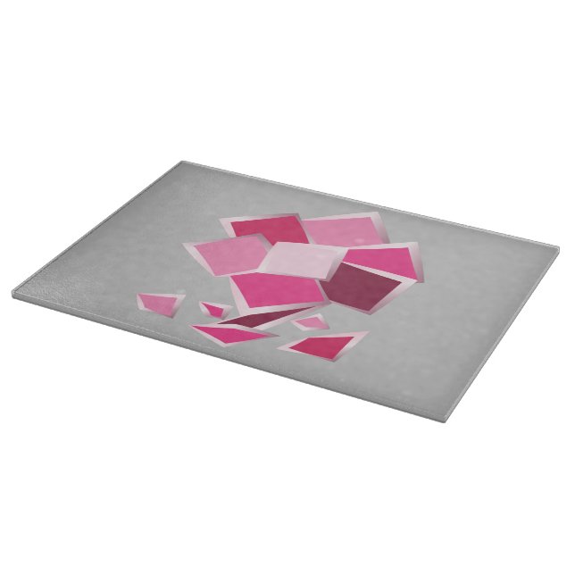 Abstrakte Fuchsie-Blume Schneidebrett (Ecke)