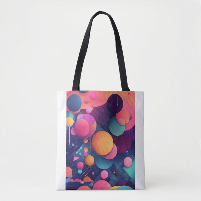 "Abstrakte Fun Colorful Cartoon Pattern Bag" Tasche (Vorderseite)