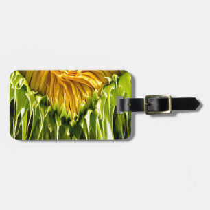 Abstrakte funky Retro-Sonnenblume, erschreckte Geo Gepäckanhänger